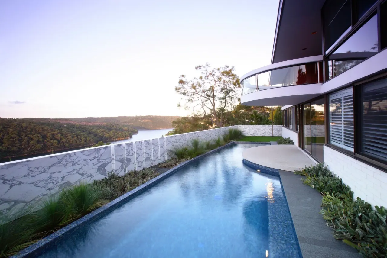 Wright Pools residential concrete pool, Scard residence