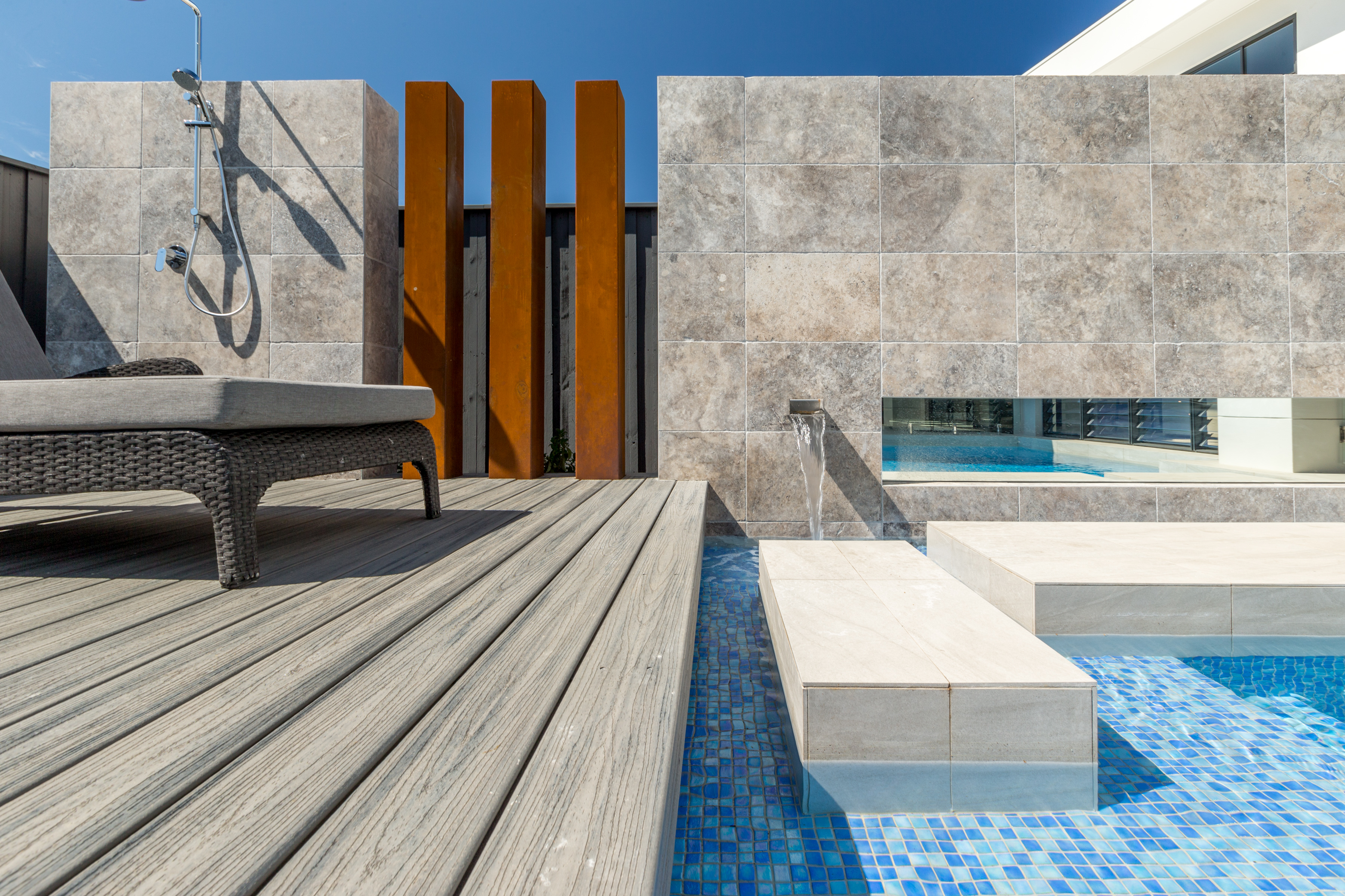 Northern Beaches concrete pool, detail