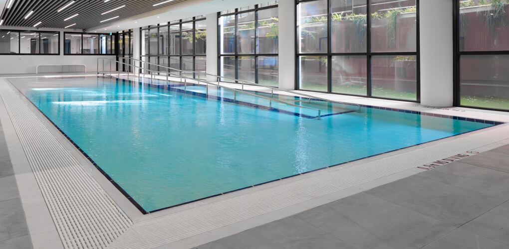 Pathways pool side view