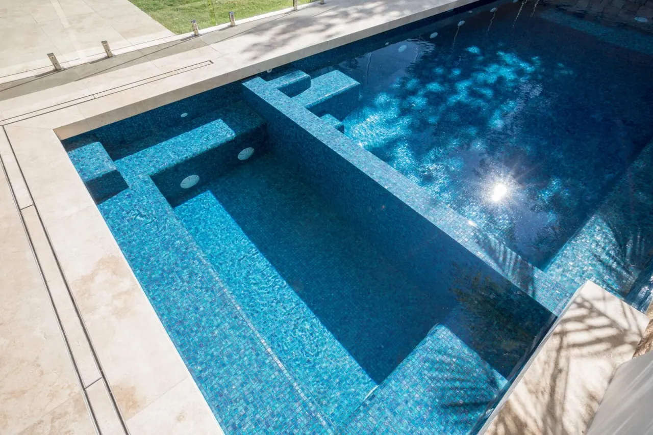 Gupta Residence pool, mosaic detail