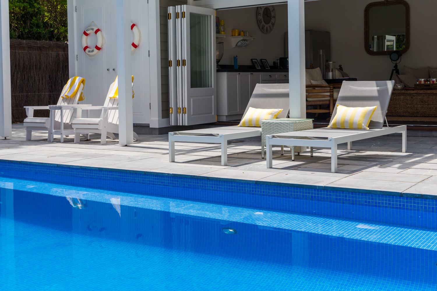 Vaucluse concrete pool, deck and pavilion