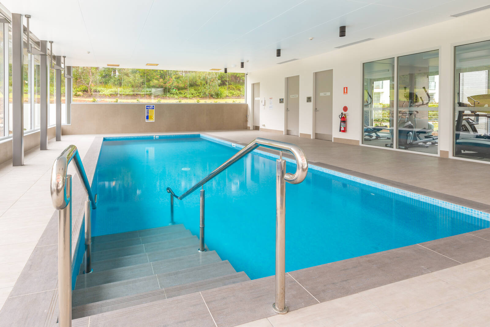 Stepped rail entry into the pool, Little Bay Retirement Village