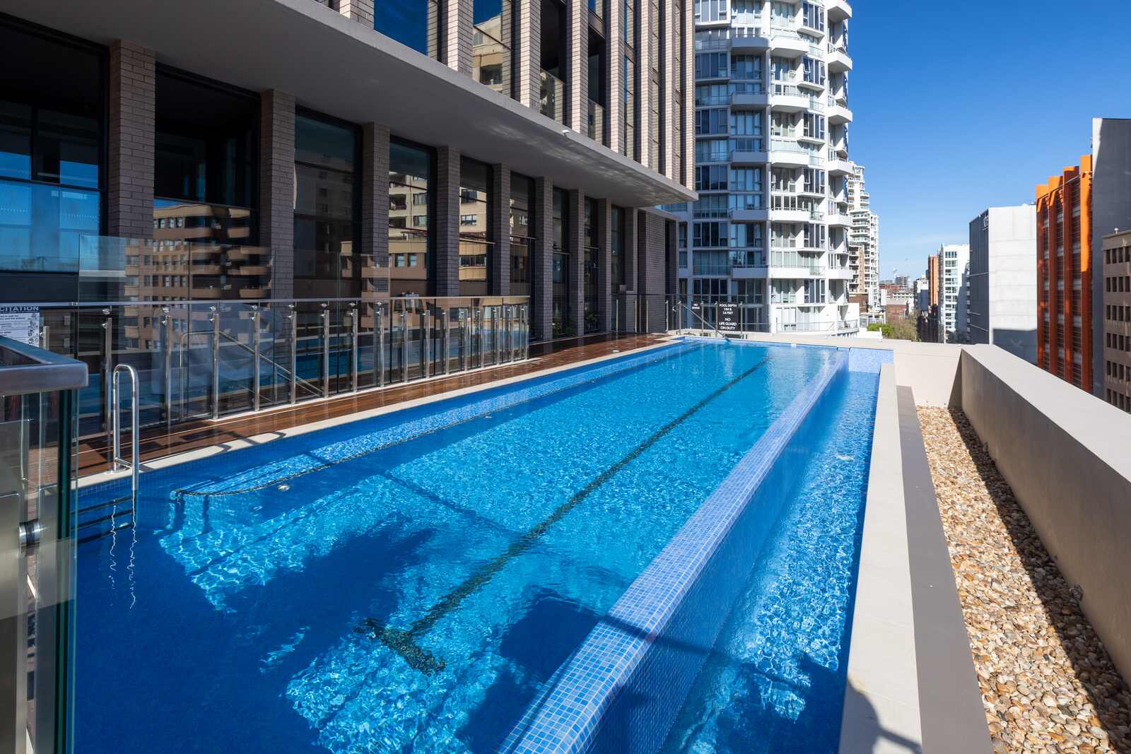 Rooftop lap pool, Sussex Street