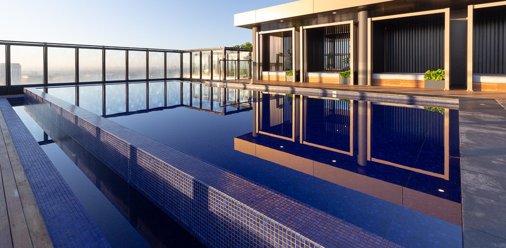 Rooftop hotel pool, Sydney CBD, by Wright Pools