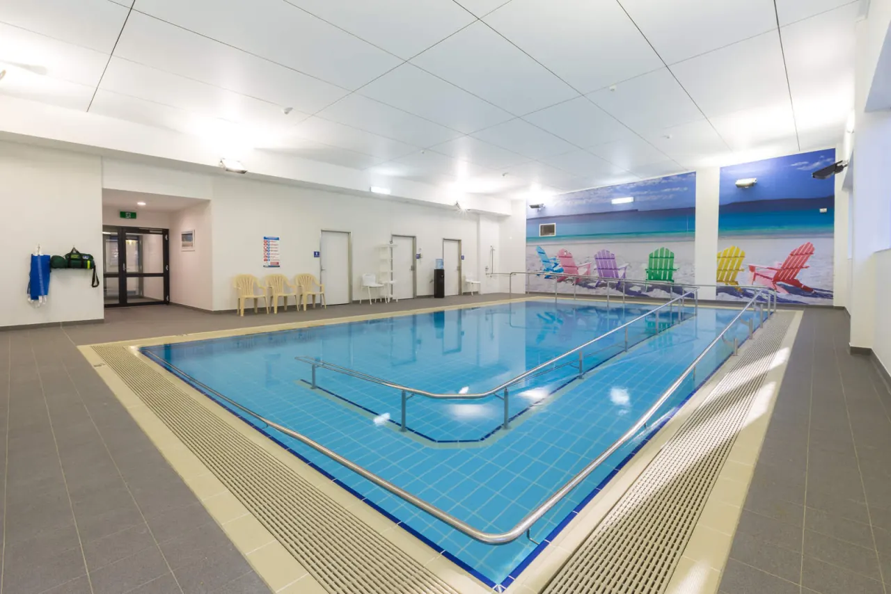 Stepped entry into the pool, Shellharbour Private Hospital