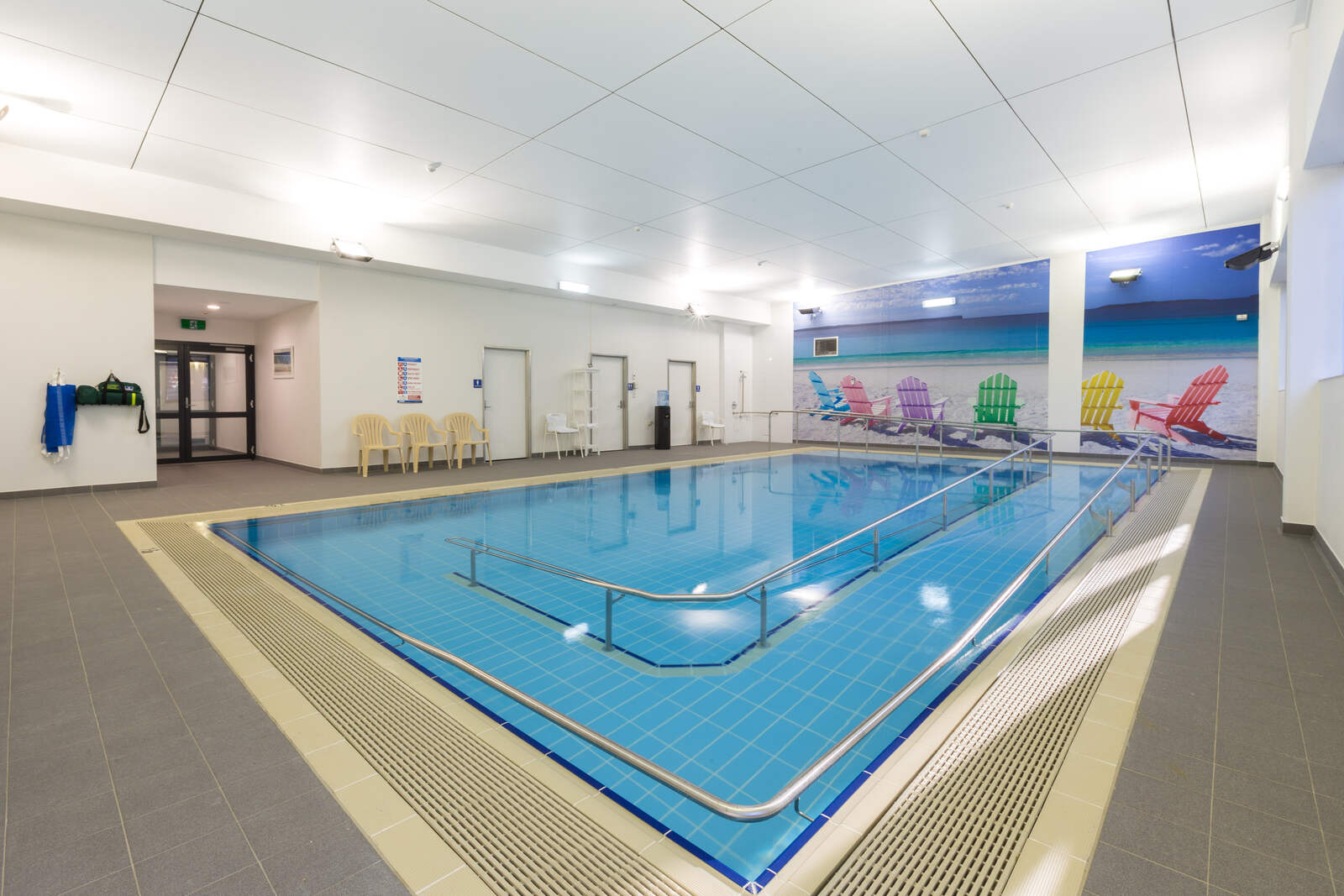 Stepped entry into the pool, Shellharbour Private Hospital
