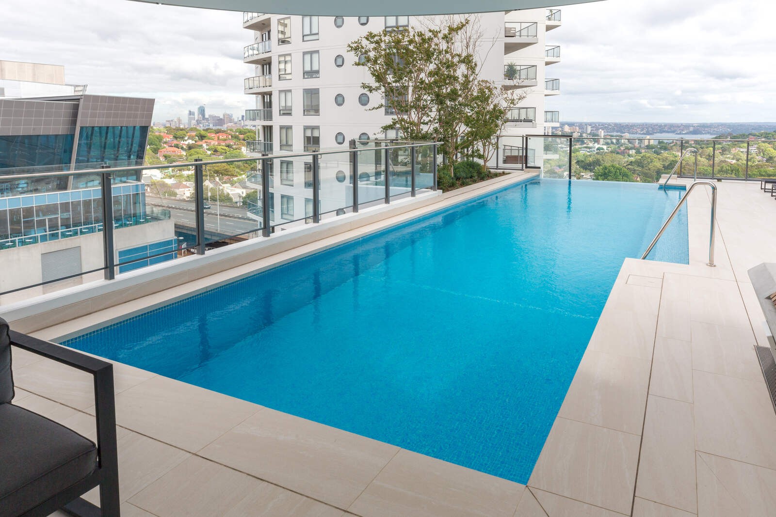 High-rise communal pool with city view, Vue Bondi Junction