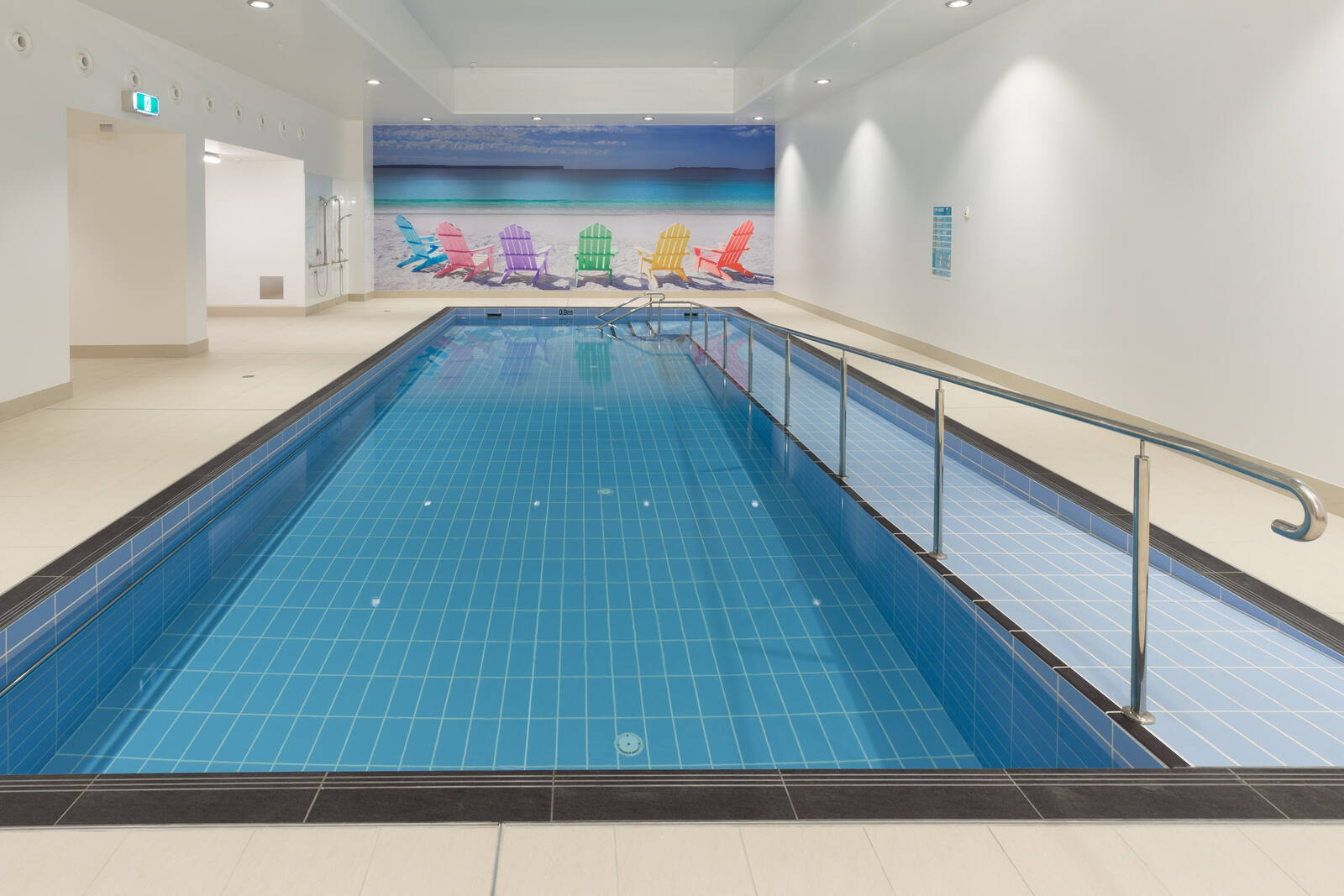 Long view of the hydrotherapy pool, Waratah Private Hospital