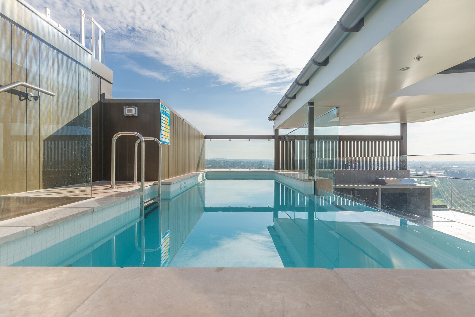 Private rooftop pool at Woolooware Bay Stage 2