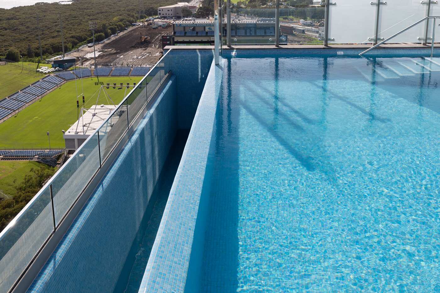 Rooftop pool above the precinct, Woolooware Bay Stage 3